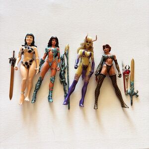 Vtg Lot 80s 90s Toys Action Figures Betty Page Lady Demon Witchblade DC Comics